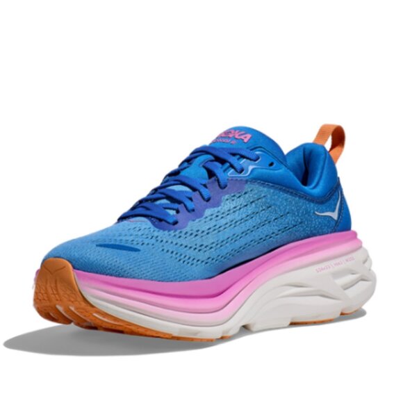 Hoka Vibrant Blue and Pink Running Shoes - Picture 3 of 14